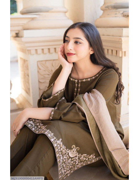 DHANAK 3PC EMBROIDERED DRESS BN11105