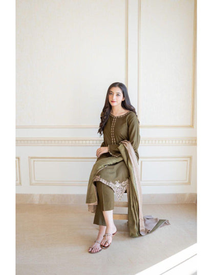 DHANAK 3PC EMBROIDERED DRESS BN11105