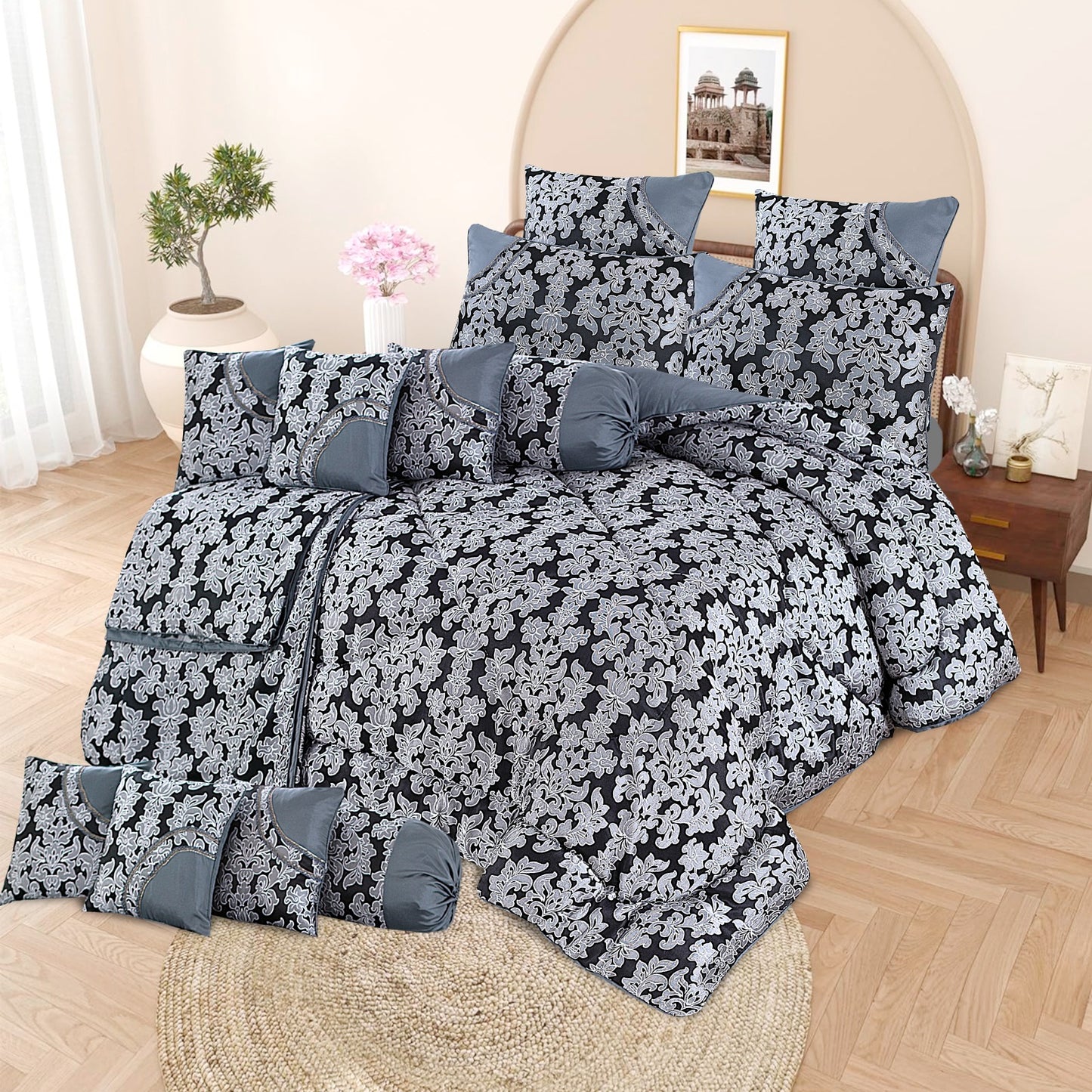 COMPLETE BEDDING SET 14 PIECES KA-1008