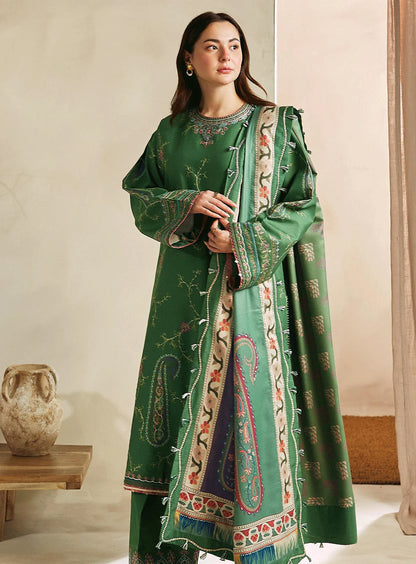 DHANAK 3PC EMBROIDERED UNSTITCHED DRESS BN11103