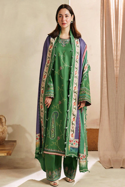 DHANAK 3PC EMBROIDERED UNSTITCHED DRESS BN11103