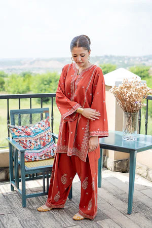 WINTER 2PC DHANAK EMBROIDERED DRESS RM-11012