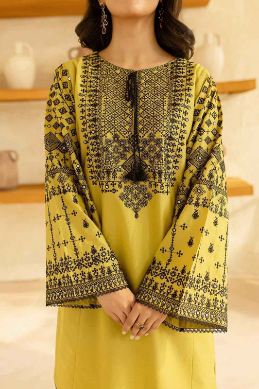 2PC Embroidered Dhanak Unstitched Suit KA-1102