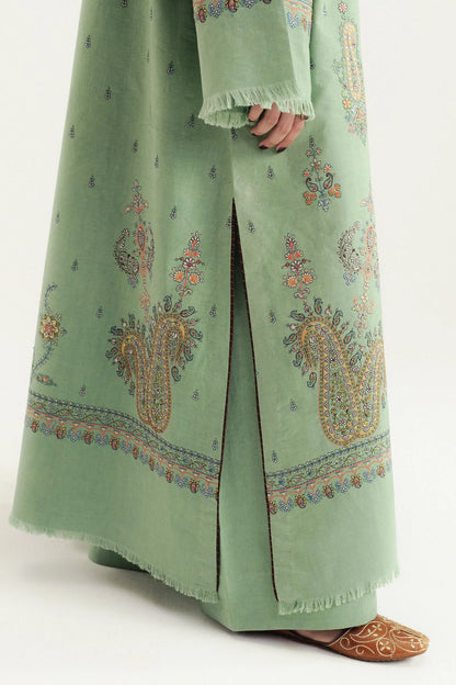 3PC DHANAK EMBROIDERED DRESS WITH EMBROIDERED SHAWL RA-1005