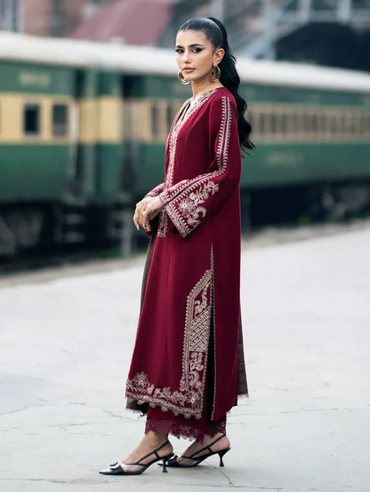 DHANAK 3PC EMBROIDERED UNSTITCHED DRESS BN11108