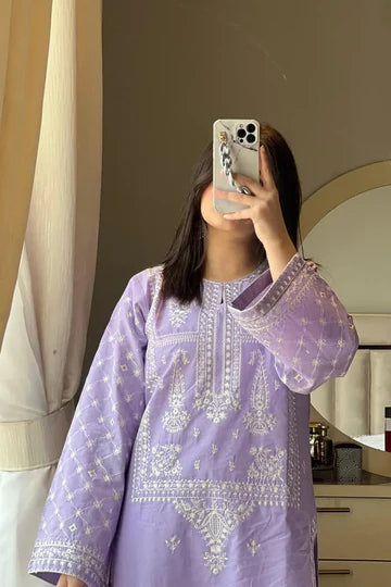 DHANAK 2PC EMBROIDERED UNSTITCHED DRESS BN11104