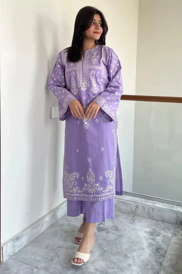 DHANAK 2PC EMBROIDERED UNSTITCHED DRESS BN11104